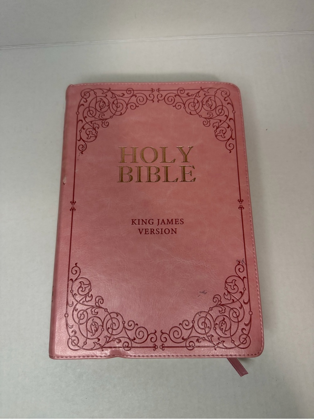Holy Bible King James Version - Pink Faux Leather Cover